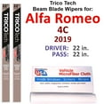 thumbnail image 1 of 2019 Alfa Romeo 4C Beam Blade Wipers (Set of 2), 1 of 4