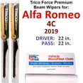 thumbnail image 1 of 2019 Alfa Romeo 4C Performance Beam Wipers (Set of 2), 1 of 4