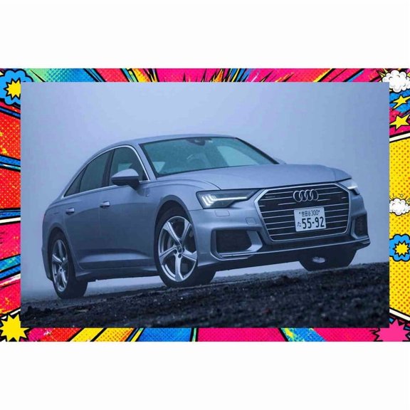2019 Audi A6 Sedan S Line JP - Pop Art Edition | 12x18 Inch Laminated Poster | Vibrant Colors & Stunning Detail Wall Art