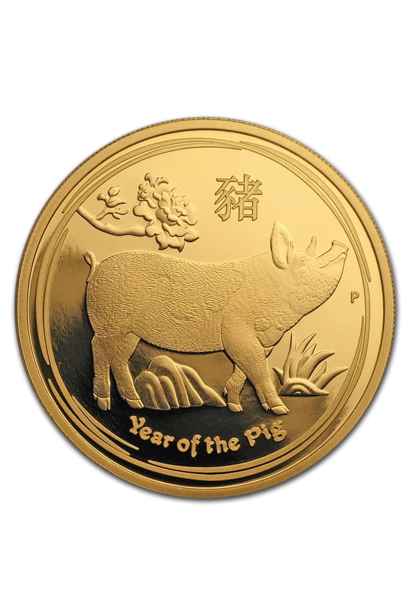 2019 Australia 1 oz Gold Lunar Pig Proof (w/box & COA)