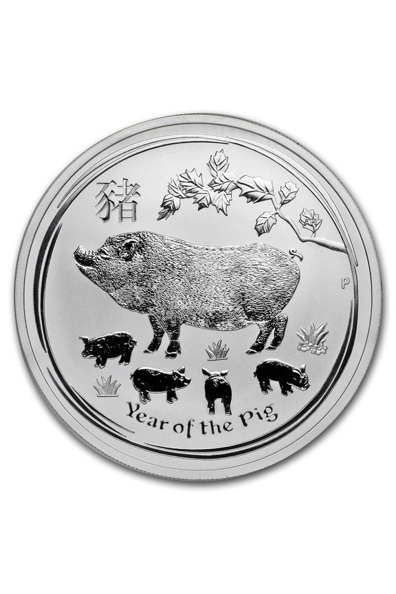 2019 Australia 1 oz Silver Lunar Pig BU (Series II)
