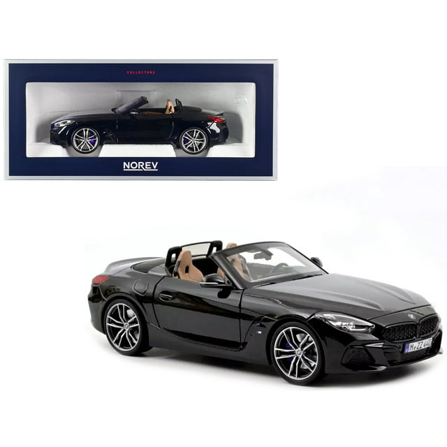 2019 BMW Z4 Convertible Black Metallic 1/18 Diecast Model Car by Norev ...