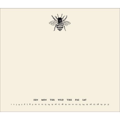 2019 Bee Perpetual Mousepad Calendar, by Incredibly Charming