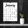 thumbnail image 1 of 2019 Black & White Script July 2018 - June 2019 Academic Year 11"x8.5" Monthly Wall Calendar, 1 of 2