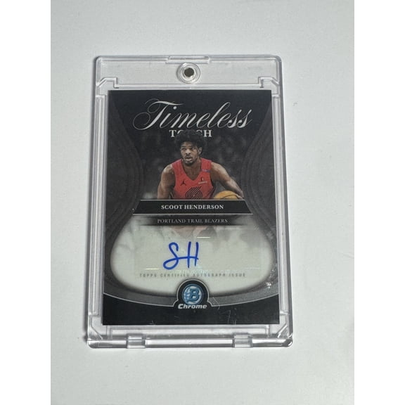 2019 Bowman Chrome Timeless Touch Scoot Henderson #TTA-SH Chrome Short Print Nicely Centered Mint Parallel/Variety Base