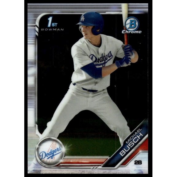 2019 Bowman Draft Chrome BDC-57 Michael Busch Los Angeles Dodgers Baseball Card Los Angeles Dodgers MLB BASEBALL Trading Card