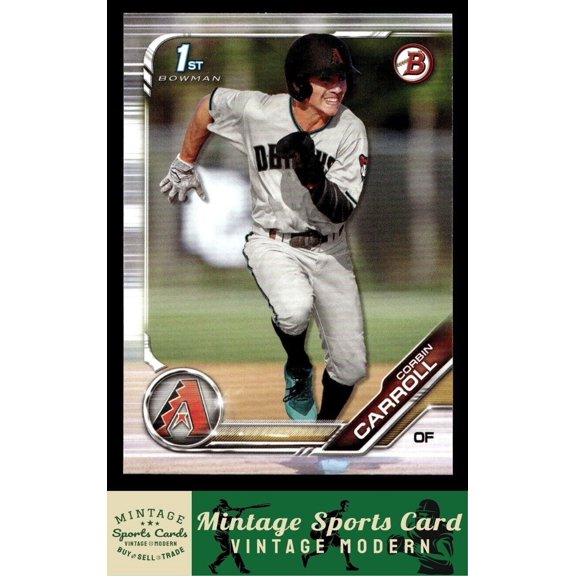 2019 Bowman Draft Corbin Carroll #BD-125 1st Bowman FBC Arizona Diamondbacks Baseball Card NM/MT