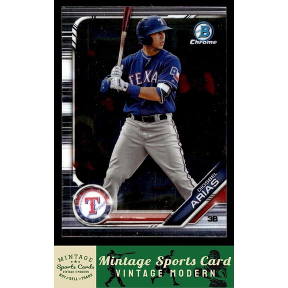 2019 Bowman Draft Chrome Diosbel Arias BDC-112 Texas Rangers Baseball Card
