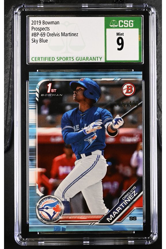 2019 Bowman Orelvis Martinez #BP-69 Sky Blue Prospects CGC 9