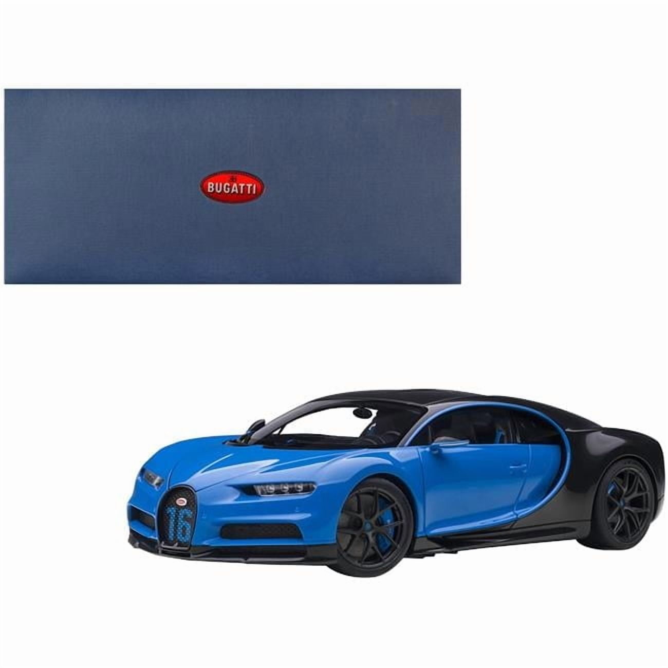 2019 Bugatti Chiron Sport French Racing Blue and Carbon 1/18 Model