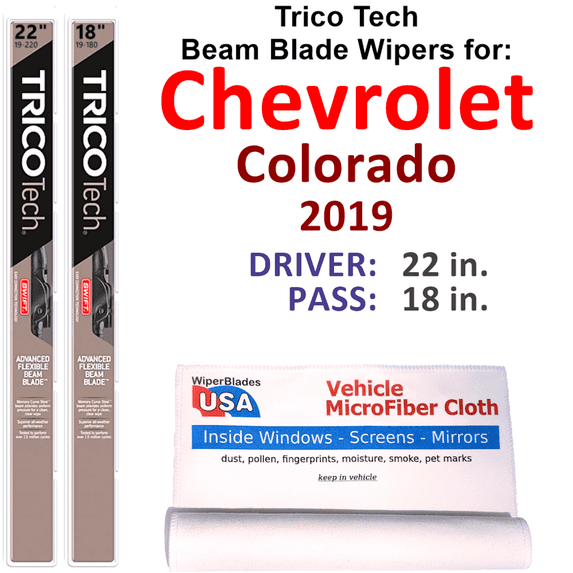 2019 Chevrolet Colorado Beam Blade Wipers (Set of 2)