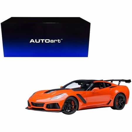 2019 Chevrolet Corvette C7 ZR1 Sebring Orange Tintcoat with Carbon Top 1/18 Model Car by Autoart
