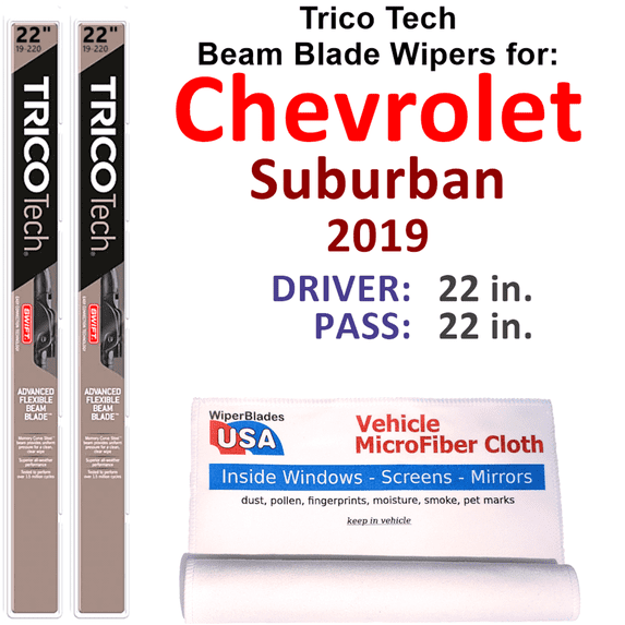 2019 Chevrolet Suburban Beam Blade Wipers (Set of 2)