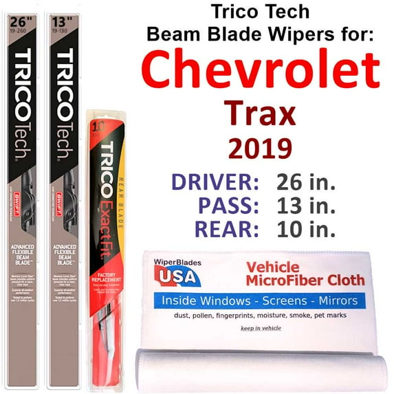 2019 Chevrolet Trax Beam Blade Wipers (Set of 3) w/Rear Wiper