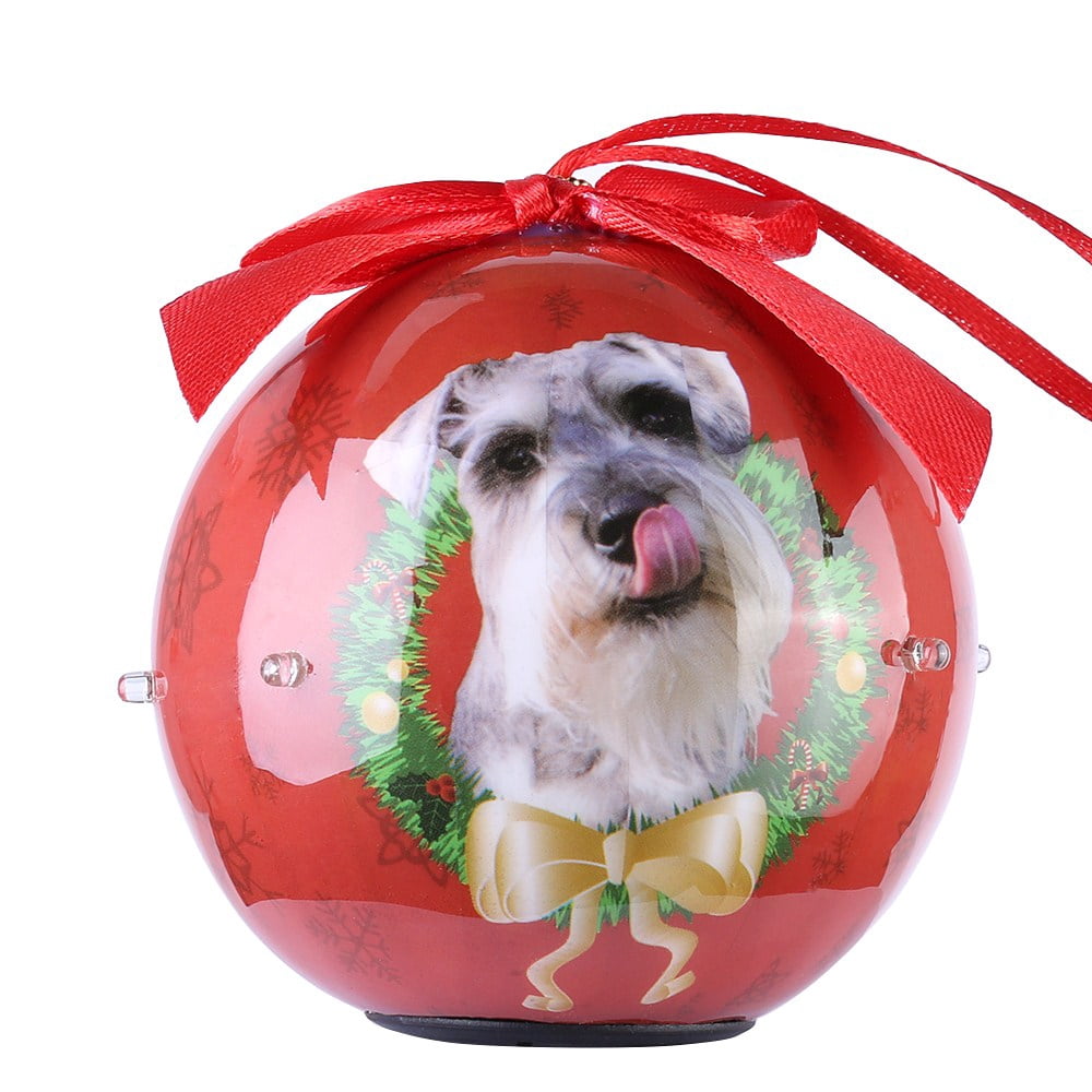 CueCue Pet Christmas Ball Ornaments ,Holiday Decorative Hanging Dog Collection Balls Glittered Plastic, 3 Inch, 40 pieces
