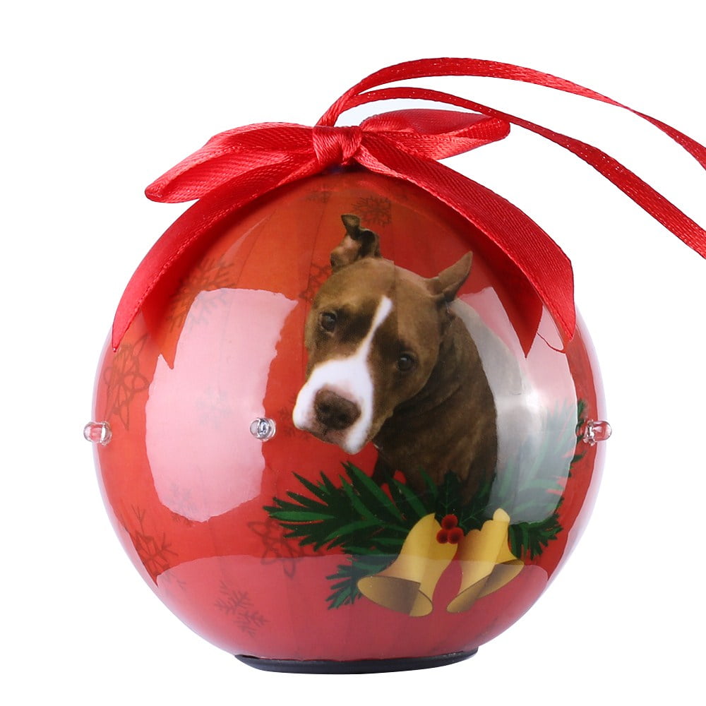 CueCue Pet 2019 Christmas Ball Ornaments Annual Edition with Lights, Shatterproof Dog Design Tree Decorations, Plastic, 3", 40 Pack