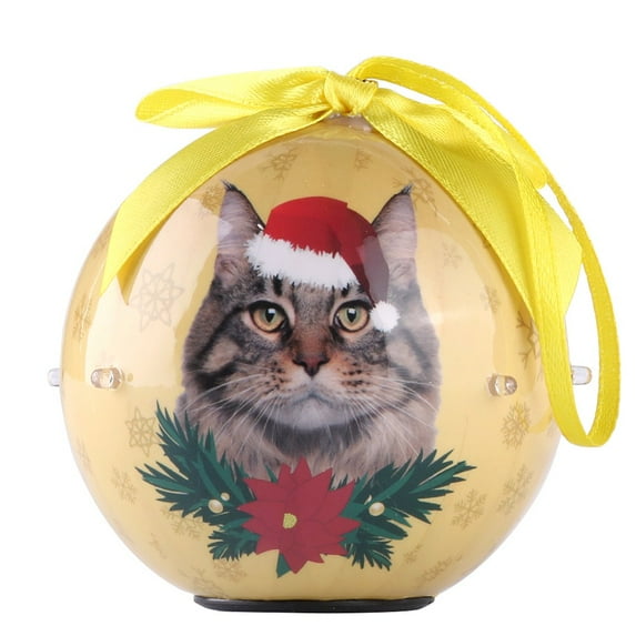 2019 Christmas Ball Ornaments Annual Edition with lights, Glittering Christmas Tree Pendants Decorative Hanging Christmas Dog Collection Balls for Holiday Party Indoor Outdoor Decoration