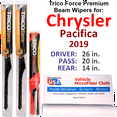 thumbnail image 1 of 2019 Chrysler Pacifica Performance Beam Wipers (Set of 3) w/Rear Wiper, 1 of 3