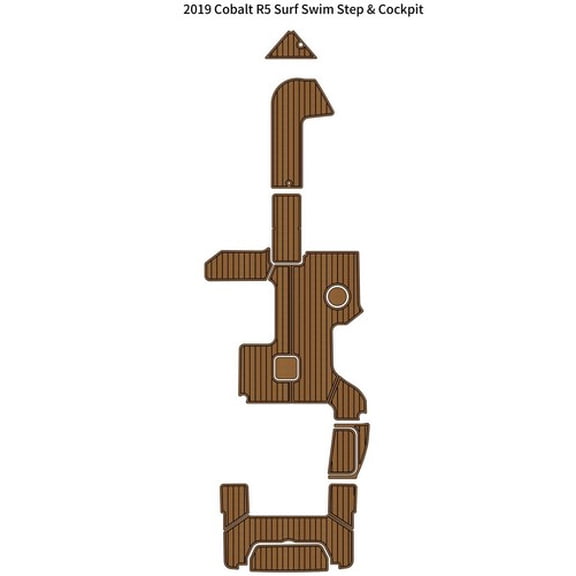 2019 Cobalt R5 Surf Swim Platform Cockpit Pad Boat EVA Foam Teak Deck Floor Mat