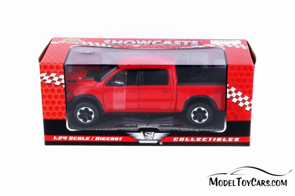 2019 Dodge Ram 1500 Crew Cab Rebel Pickup Truck, Red - Showcasts 79358R - 1/24 scale Diecast Model Toy Car