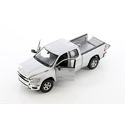 2019 Dodge Ram 1500 Pickup, Silver - Welly 24104WSV - 1/27 scale Diecast Model Toy Car