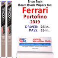 thumbnail image 1 of 2019 Ferrari Portofino Beam Blade Wipers (Set of 2), 1 of 3