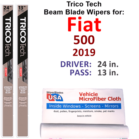 2019 Fiat 500 Beam Blade Wipers (Set of 2)