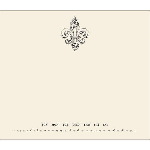 Winning Moves, Fluer De Lis Perpetual Mousepad Calendar