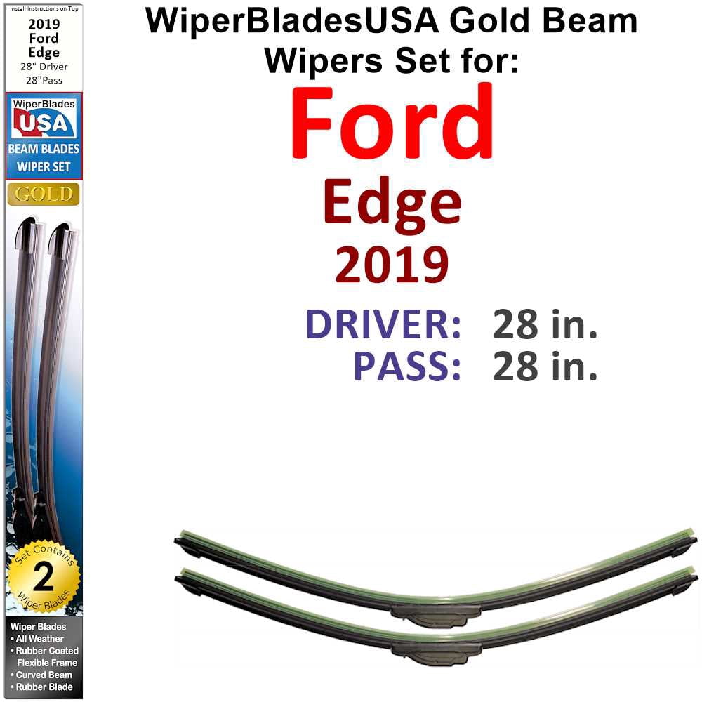 2019 Ford Edge Wiper Blade Sizenull
