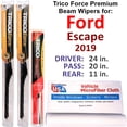 thumbnail image 1 of 2019 Ford Escape Performance Beam Wipers (Set of 3) w/Rear Wiper, 1 of 4