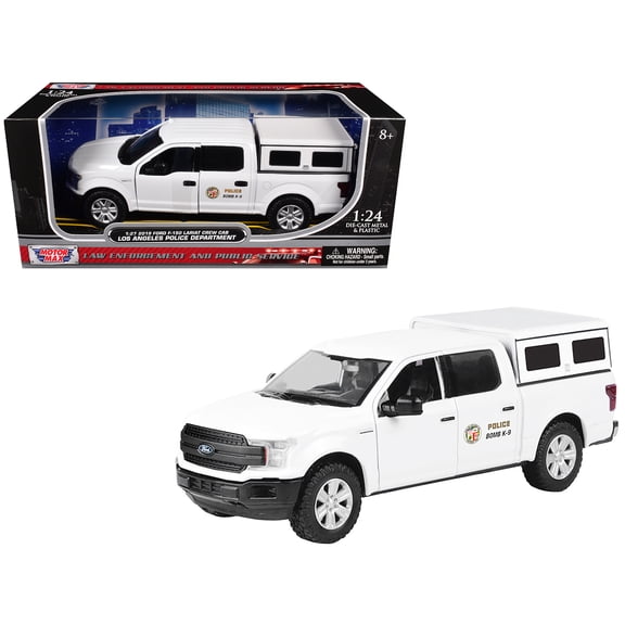 2019 Ford F-150 Lariat Crew Cab Pickup Truck "LAPD Bomb Squad" White 1/27 Diecast Model Car by Motormax
