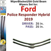 2019 Ford Police Responder Hybrid Beam Wiper Blades Wipers WBUSA (Set of 2)