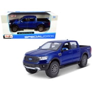 2019 Ford Ranger Lariat Sport Pickup Truck Dark Blue Metallic 1/27 Diecast Model Car by Maisto