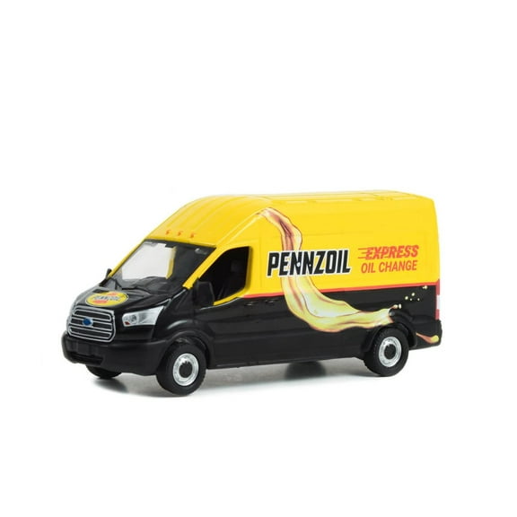 2019 Ford Transit LWB High Roof Van, Yellow - Greenlight 53050C/48 - 1/64 Scale Diecast Car