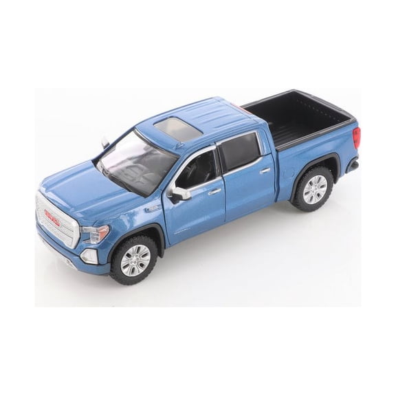 2019 GMC Sierra 1500 Denali Crew Cab Pickup Truck, Blue - Showcasts 79362/16D - 1/27 scale Diecast Model Toy Car