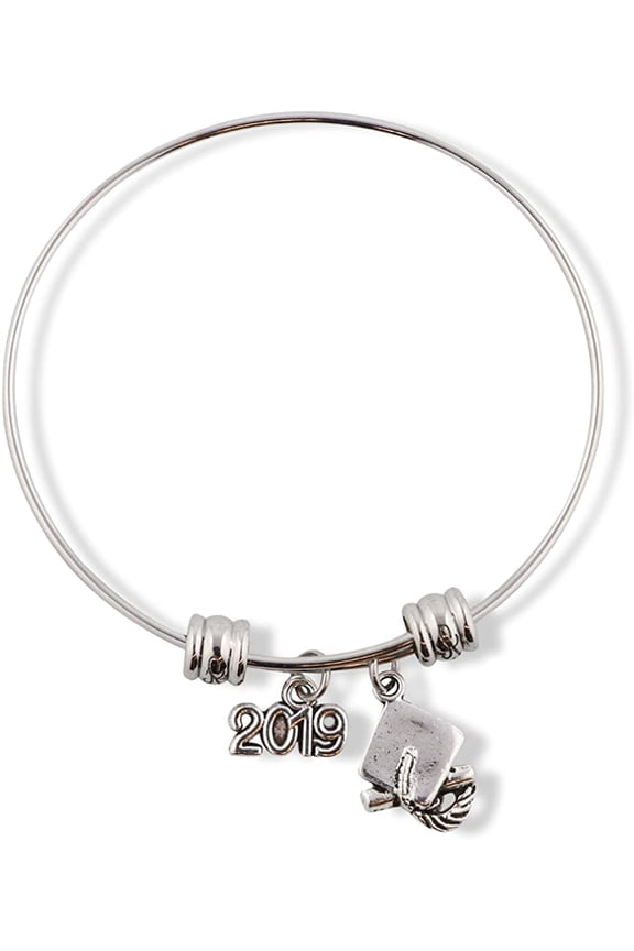 2019 Graduation Party Gifts for Her Bracelet Bangle Jewelry Charm Gift for Girls Women Men Boys Accessories Favors Class of 2019 Grad Gifts