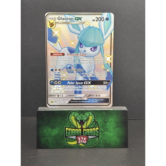 2019 Hidden Fates Glaceon GX Holo Ultra Rare FA SSR #SV55/SV94