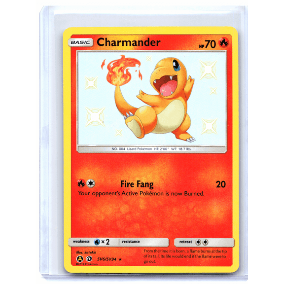 2019 Hidden Fates Shiny Vault Charmander Shiny Holo Rare #SV6/SV94 English Pokemon Card