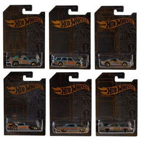 2019 Hot Wheels 51st Anniversary Satin & Chrome Series Complete Set of 6 Diecast Cars