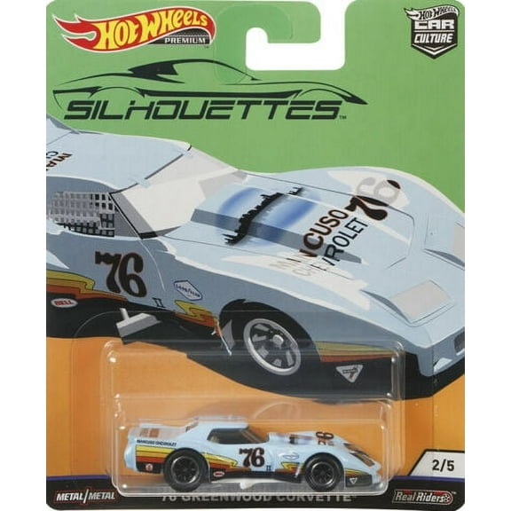 2019 Hot Wheels Car Culture Silhouttes - '76 Greenwood Corvette 1/64 Diecast Model Car