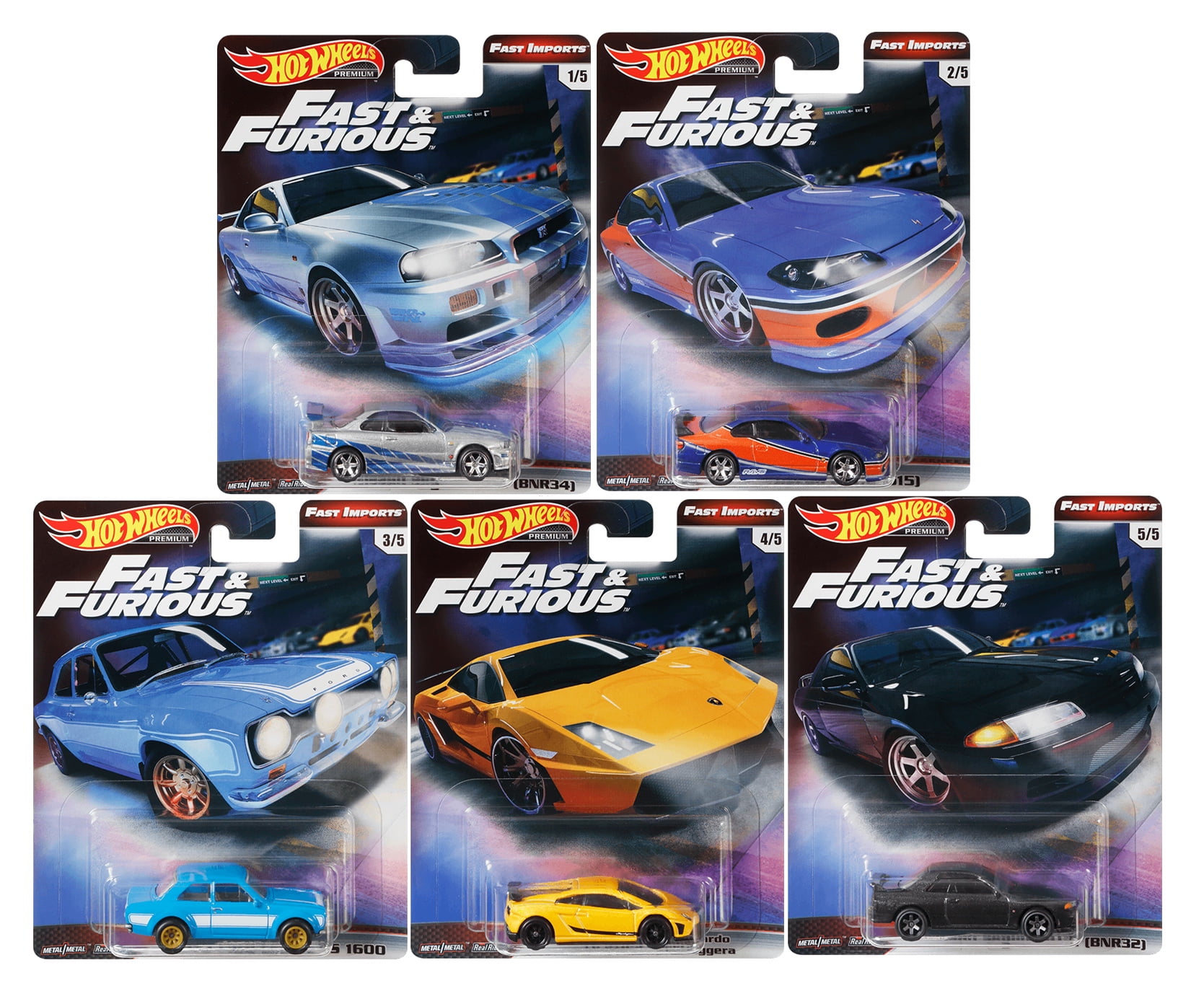 2019 Hot Wheels Premium Fast & Furious Fast Imports Complete Set