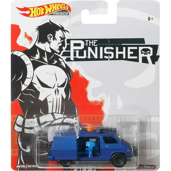 2019 Hot Wheels Retro Entertainment "THE PUNISHER" Punisher Van Blue 1/64 Diecast Model Car