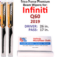 thumbnail image 1 of 2019 Infiniti Q60 Performance Beam Wipers (Set of 2), 1 of 3