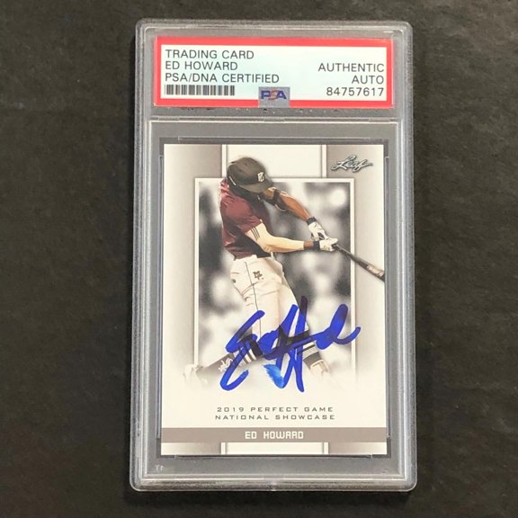 2019 Leaf Ed Howard #209 Perfect Game National Showcase PSA