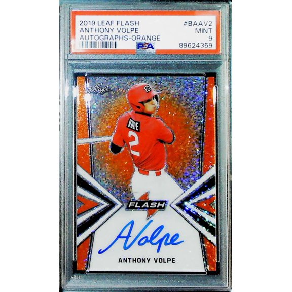 2019 Leaf Flash Baseball Autograph Orange #BA-AV2 Anthony Volpe Auto S10  New York Yankees PSA 9 MINT