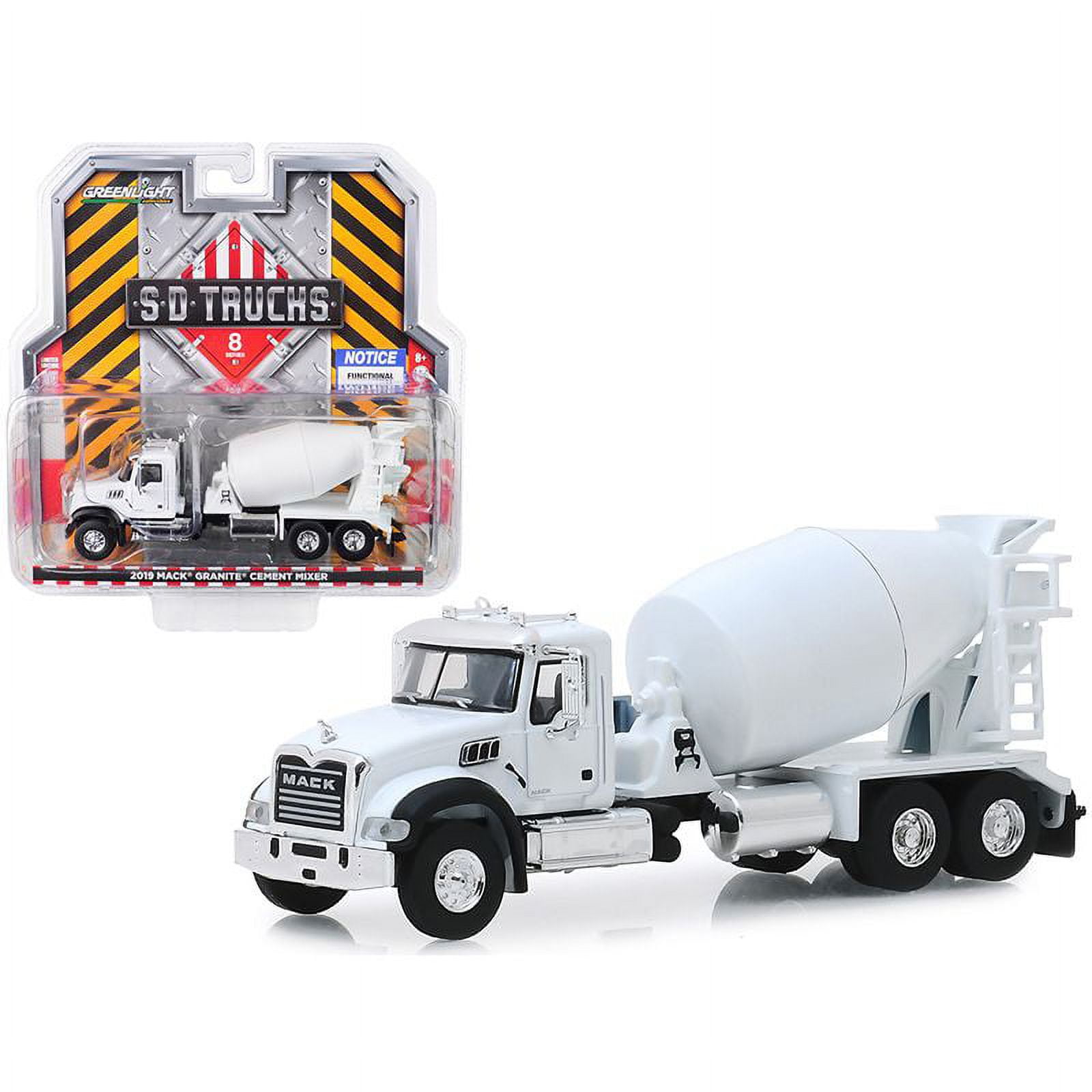 ダイキャストモデル Mack 2019 Mack Granite Cement Mixer White