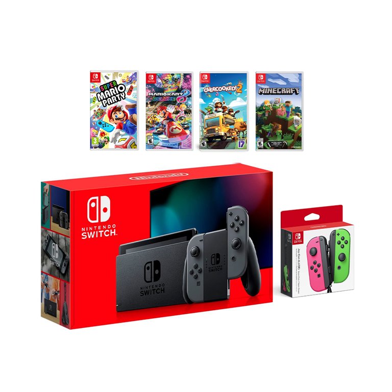 2019 New Nintendo Switch Gray Joy-Con Console Multiplayer