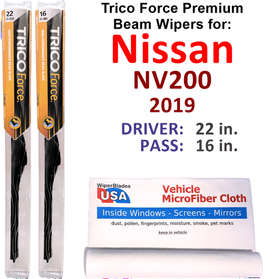 2019 Nissan NV200 Performance Beam Wipers (Set of 2)