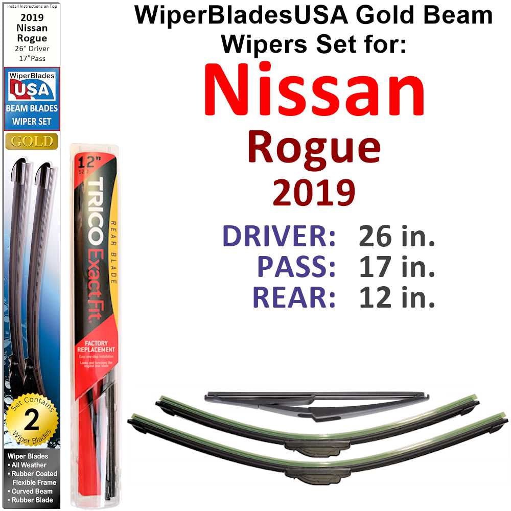 2019 Nissan Rogue Wiper Blade Size