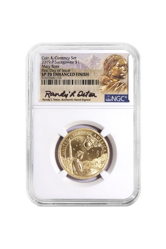 2019-P $1 Native American Mary Ross Coin NGC SP70 FDI Teton Signature Label